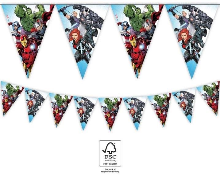 GoDan Girlanda vlajky Avengers – 230 cm Girlanda