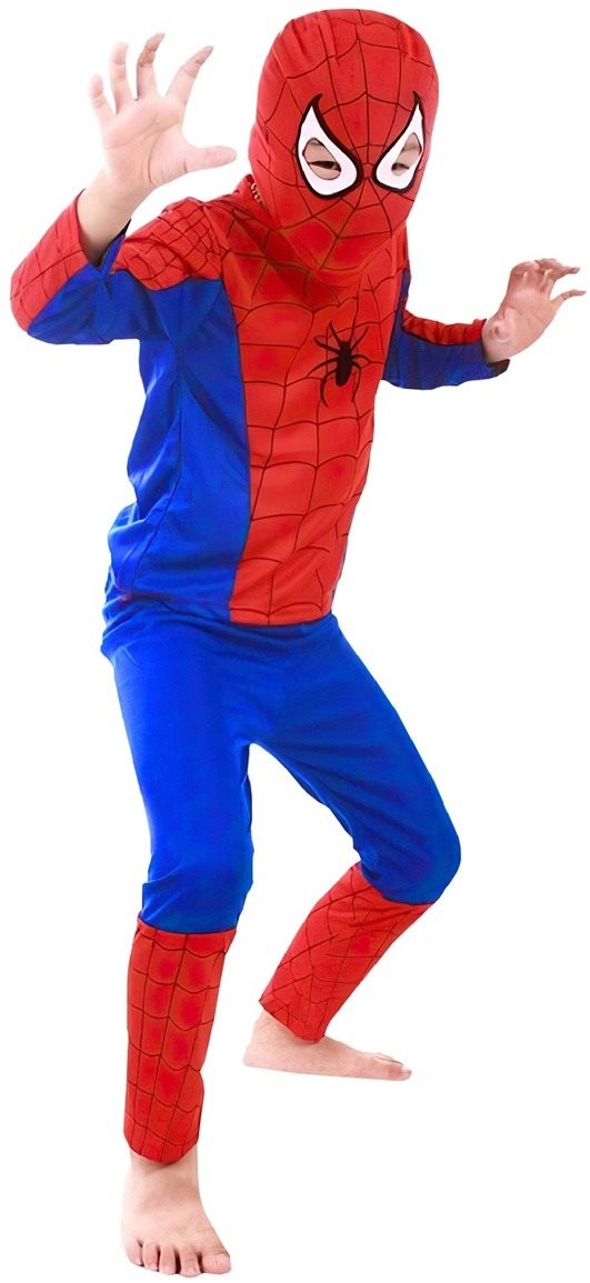 Aga4Kids Detský kostým Spiderman veľkosť M, 110 – 120 cm Kostým