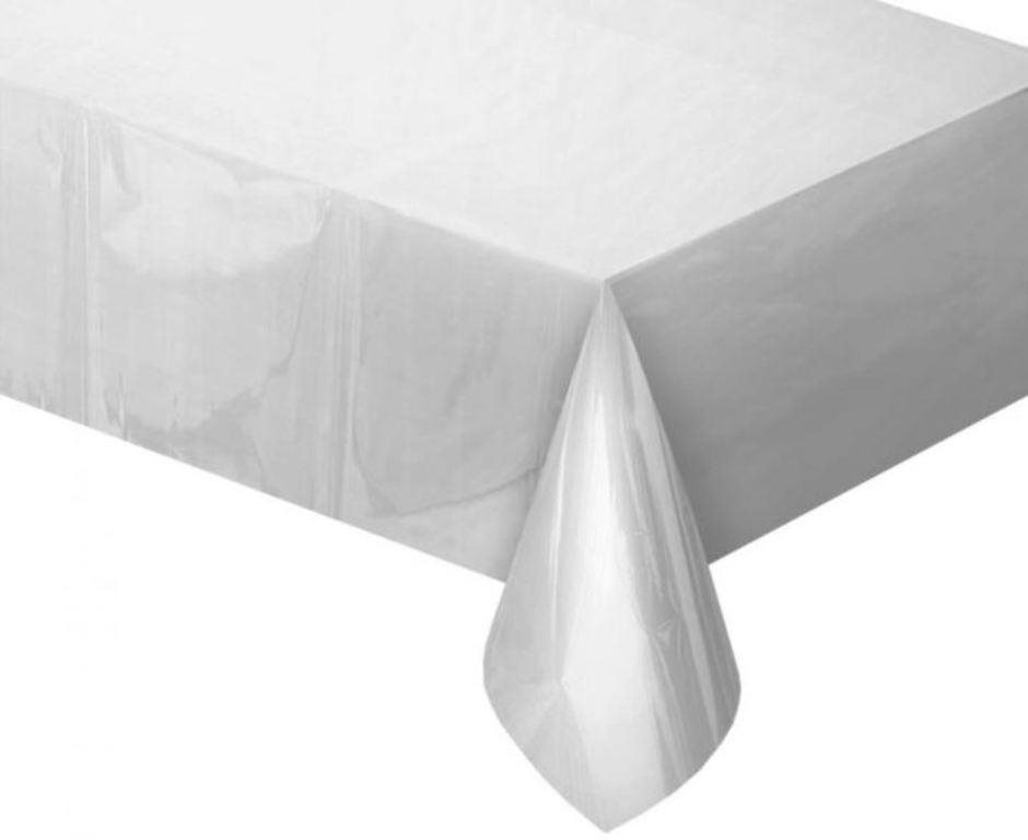 GoDan Obrus fóliový metalický strieborný – Silvester – 137 × 183 cm...
