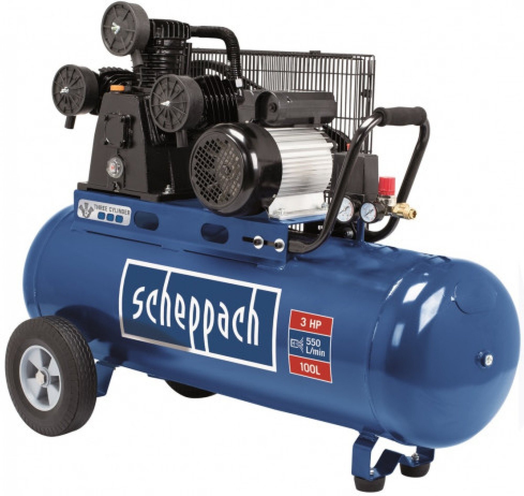 Scheppach HC 550 TC - olajba merülő háromhengeres övkompresszor 100...