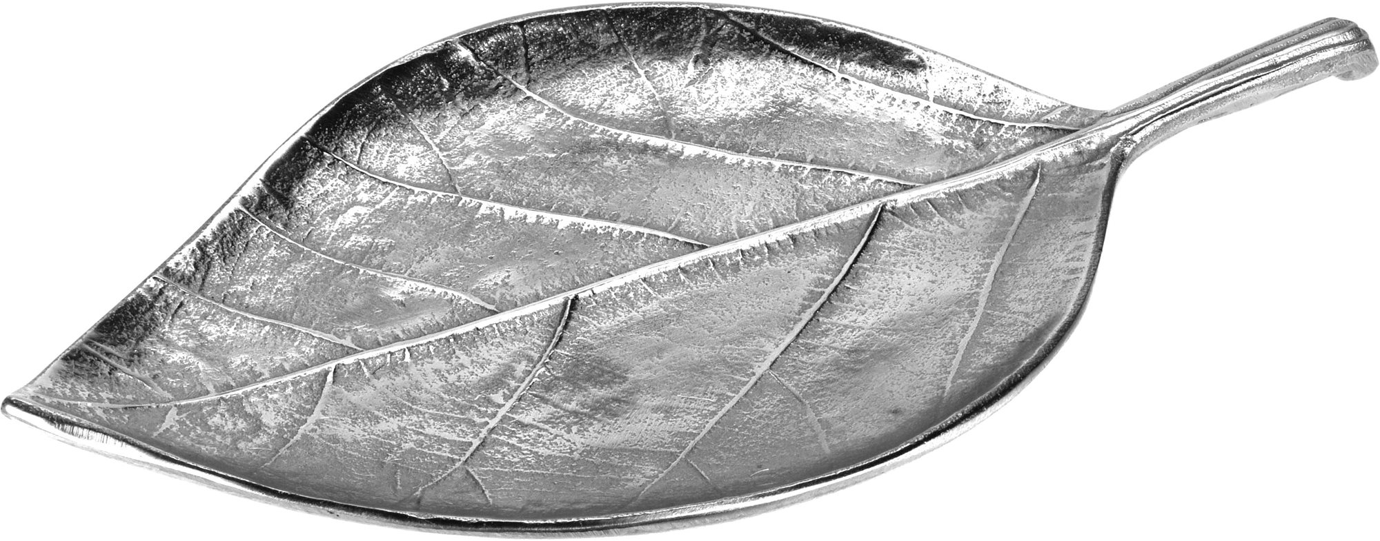 H&L Dekoračná tácka Silver Leaf 30 cm, tepaná strieborná Dekoračná...
