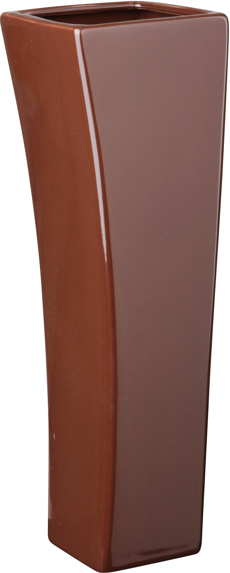 by inspire Váza 'Quadro V' (9 × 29 cm), hnedá Váza