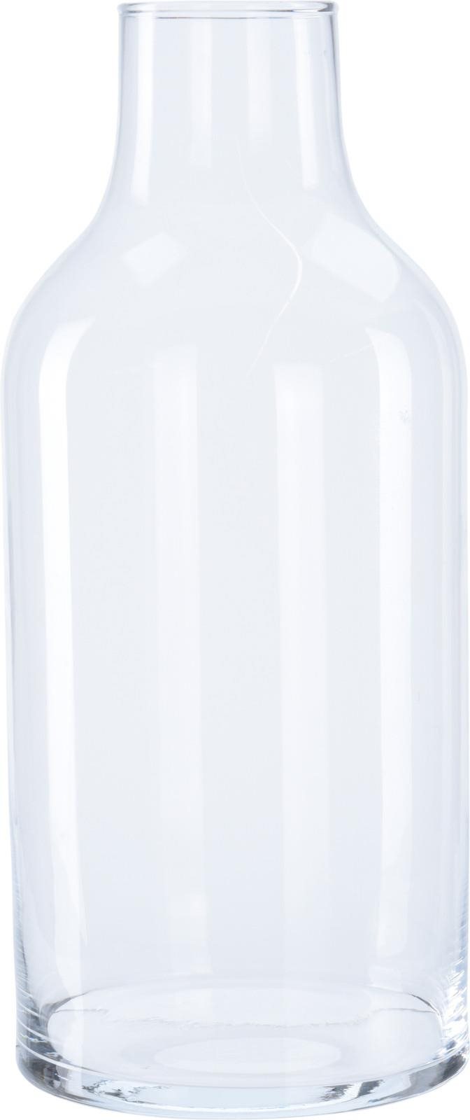 H & L Sklenená váza Smooth 13,5 × 30 cm, číra Váza