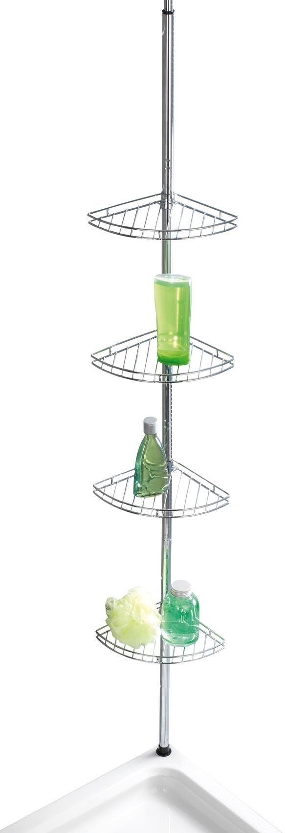 WENKO PREA – Teleskopická rohová polička 65-275 cm, nerez Polička...