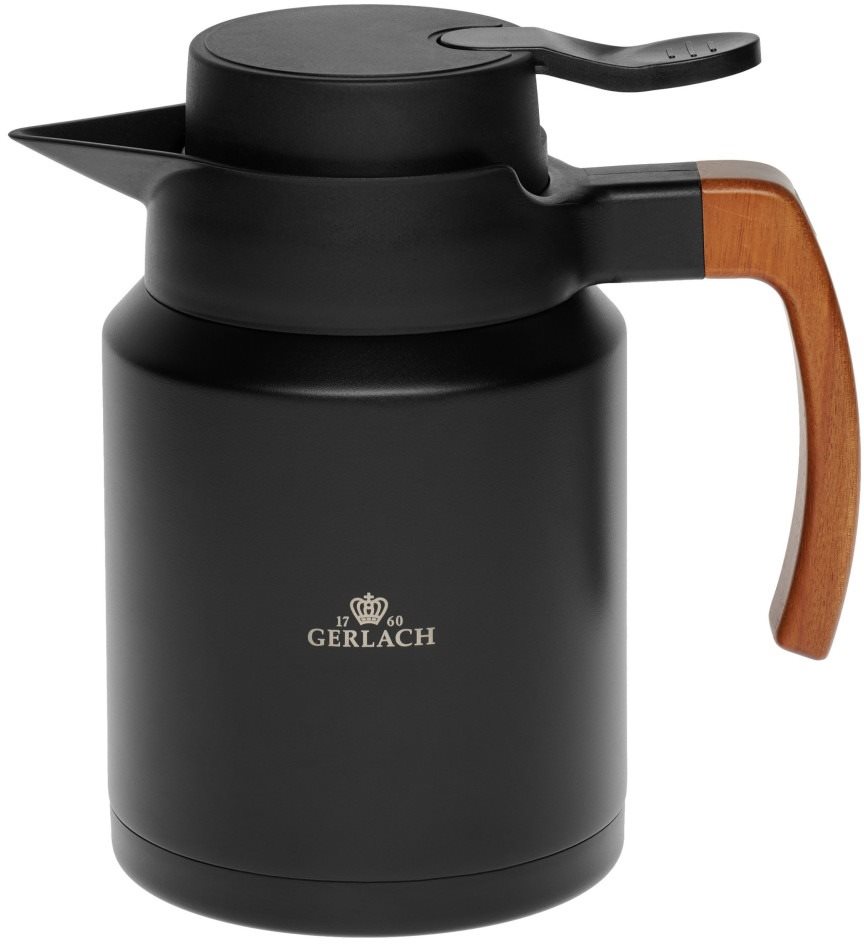 Gerlach Thermokanne 1,2 l schwarz NATUR Thermoskanne