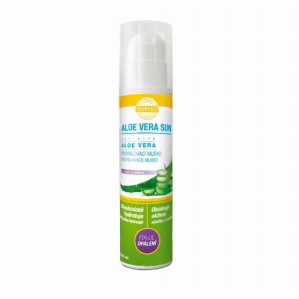 Aloe vera, mlieko po opaľovaní Mlieko na opaľovanie