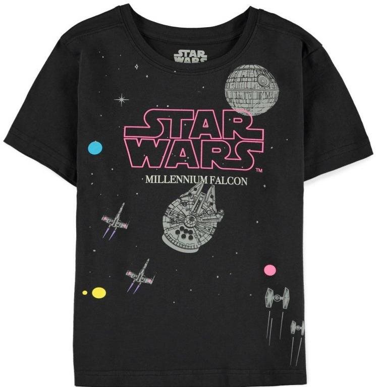 Star Wars – Millennium Falcon + Death Star – detské tričko 146 –...