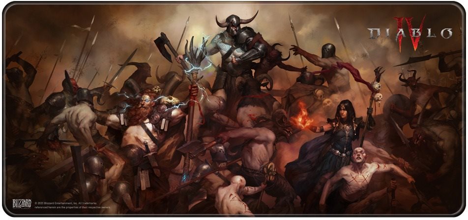 Diablo IV - Heroes - Egér- és billentyűzet alátét Egérpad