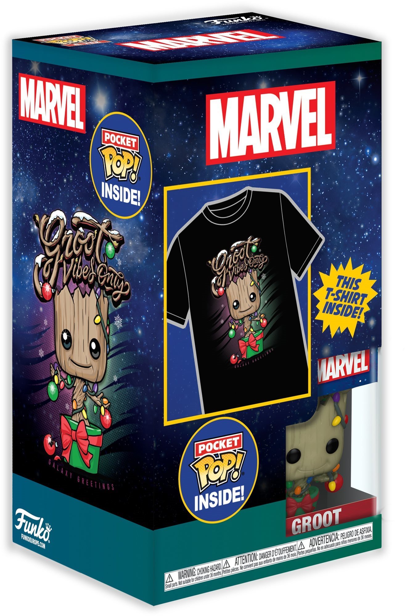 Guardians of the Galaxy - Holiday Groot - M - T-Shirt mit Figur...