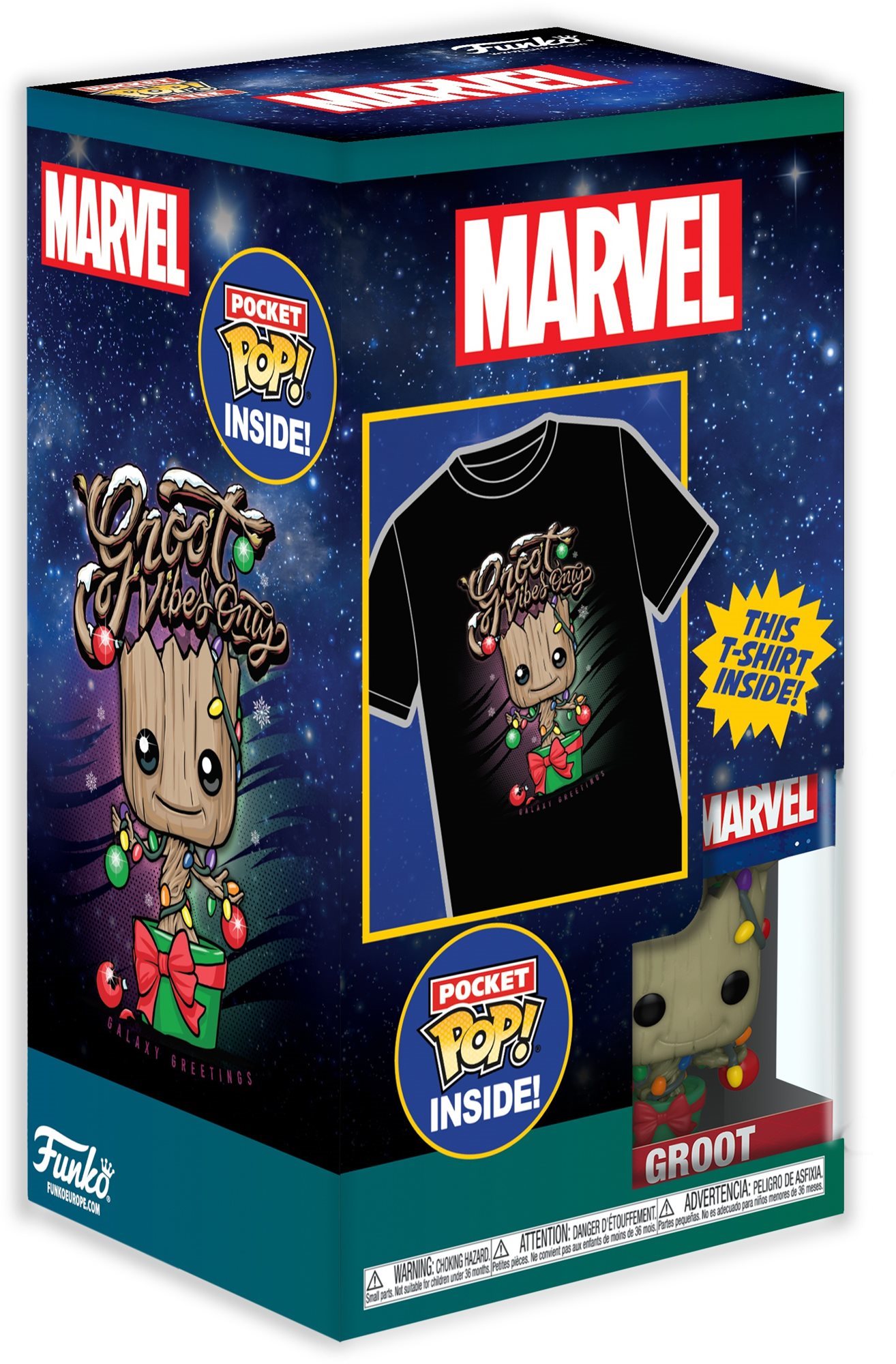 Guardians of the Galaxy – Holiday Groot –  S – tričko s figúrkou...