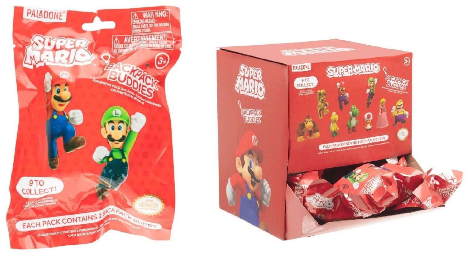 Super Mario – Backpack Buddies – prívesok - náhodný výber, 1ks...