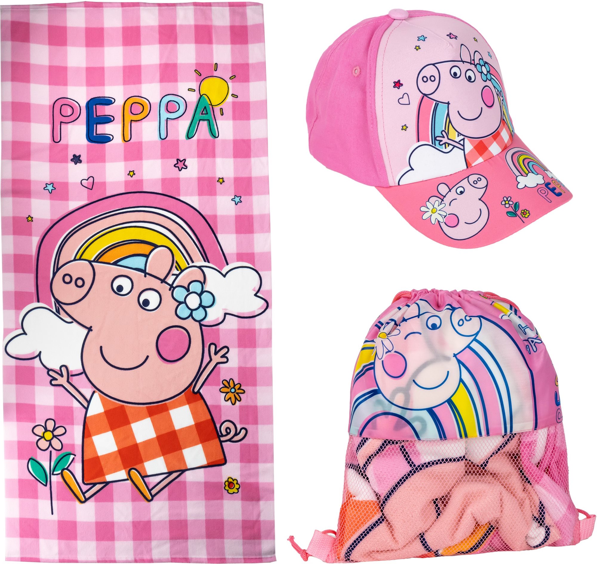 Peppa Pig - ručník a kšiltovka Detská súprava