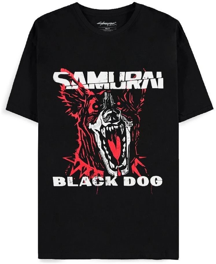 Cyberpunk 2077 – Black Dog Samurai Album Art – T-Shirt L T-Shirt
