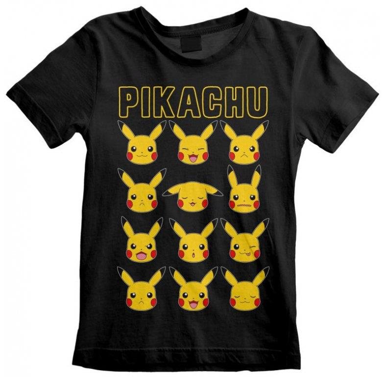 Pokémon – Pikachu Faces – detské tričko – 5 – 6 rokov Tričko