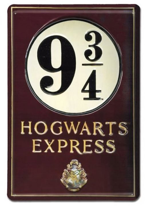 Harry Potter – Platform 9 3/4 – plechová 3D ceduľa na stenu Ceduľa