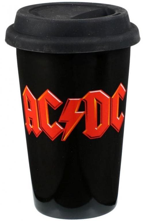 AC/DC: Logo - cestovní hrnek s víčkem  Cestovní hrnek