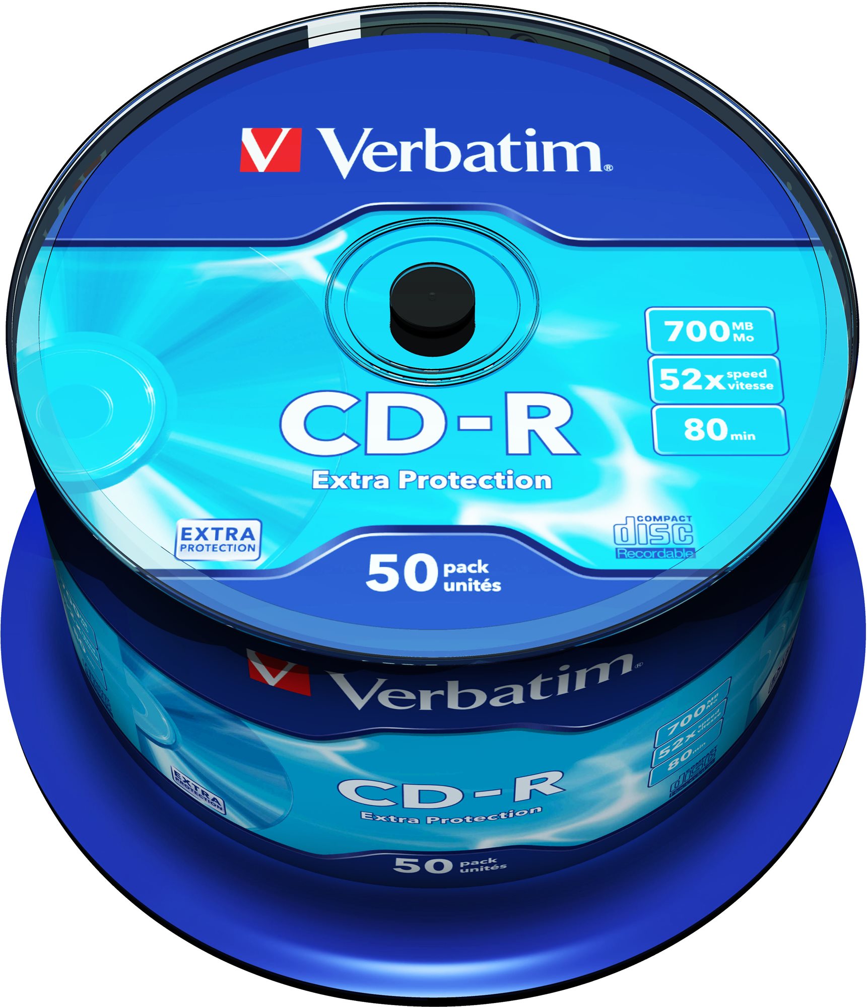 VERBATIM CD-R 700MB, 52x, spindle 50 pcs Média