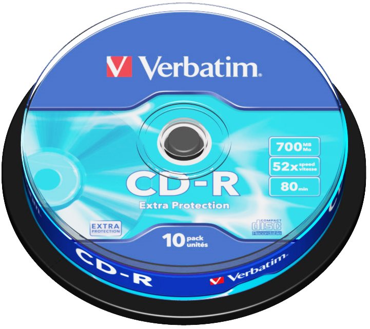 VERBATIM CD-R 700MB, 52x, spindle 10 pieces Média