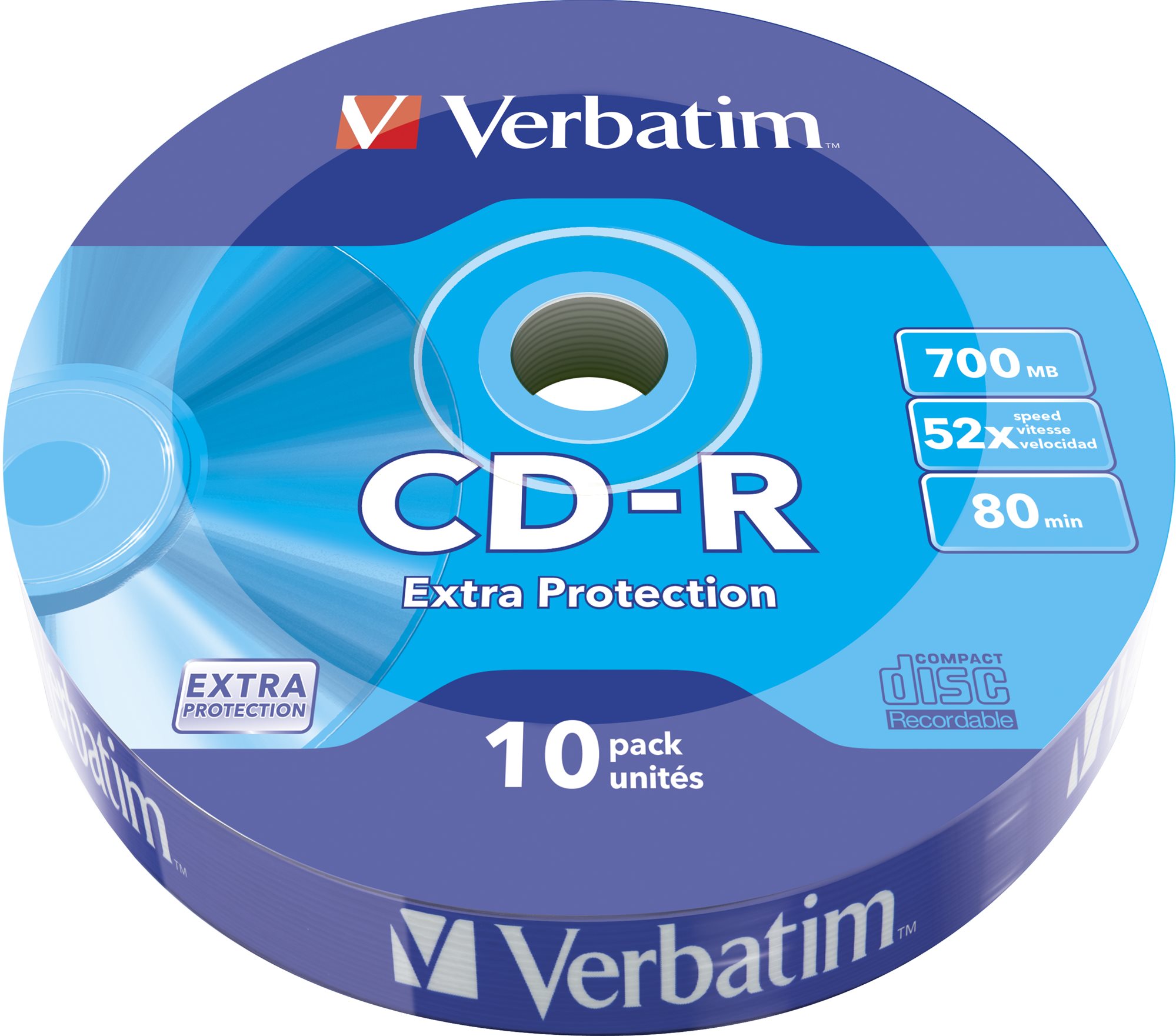 VERBATIM CD-R 700MB, 52x, wrap 10 pcs Média
