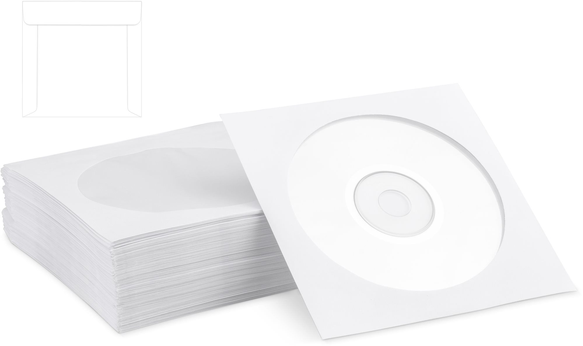 Papierová lepiace obaly– balenie 100ks Obal na CD/DVD