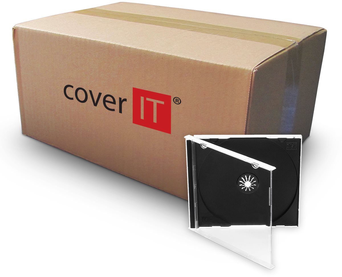 COVER IT 10mm-es CD/DVD tartó+ tálca - 200 db-os kartondoboz CD/DVD...