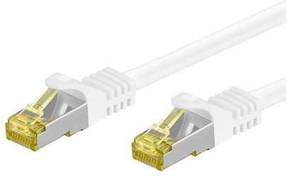 OEM S/FTP patch cable Cat 7, with RJ45 connectors, LSOH, 10m, white...