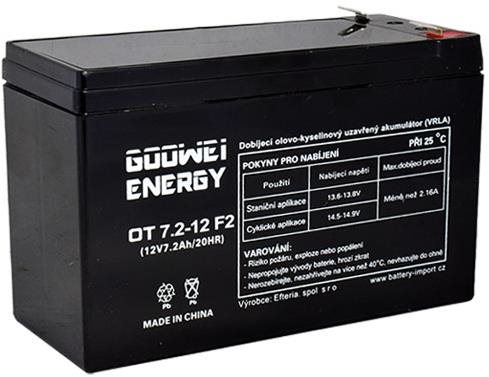GOOWEI ENERGY Karbantartásmentes ólom-sav akkumulátor OT7.2-12L,...