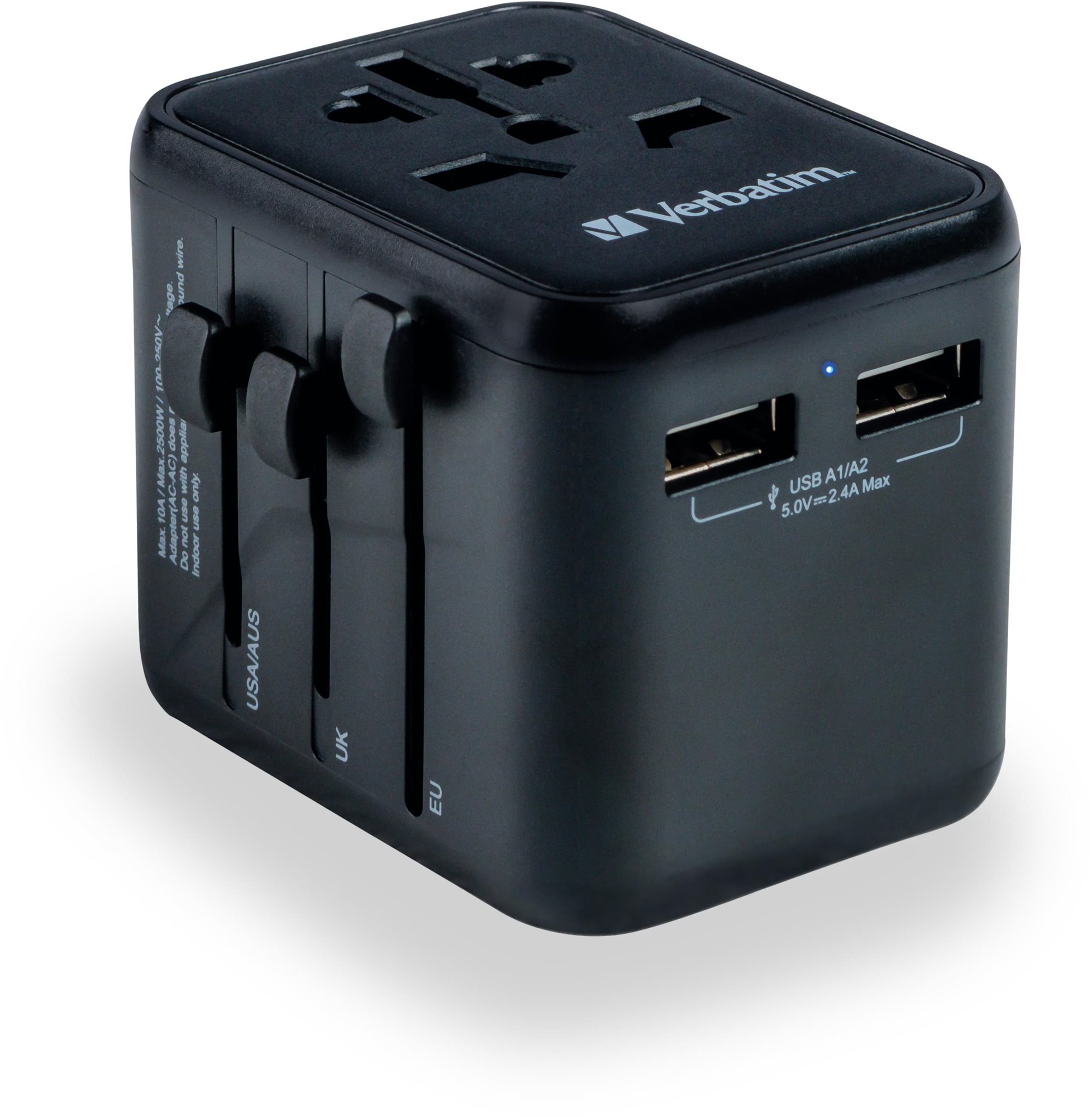 VERBATIM Universal Travel Adapter 12W UTA-01 Utazó adapter