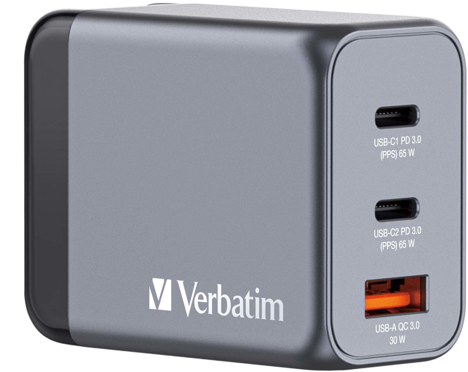 VERBATIM GaN töltőfej 65W GNC-65 Töltő adapter