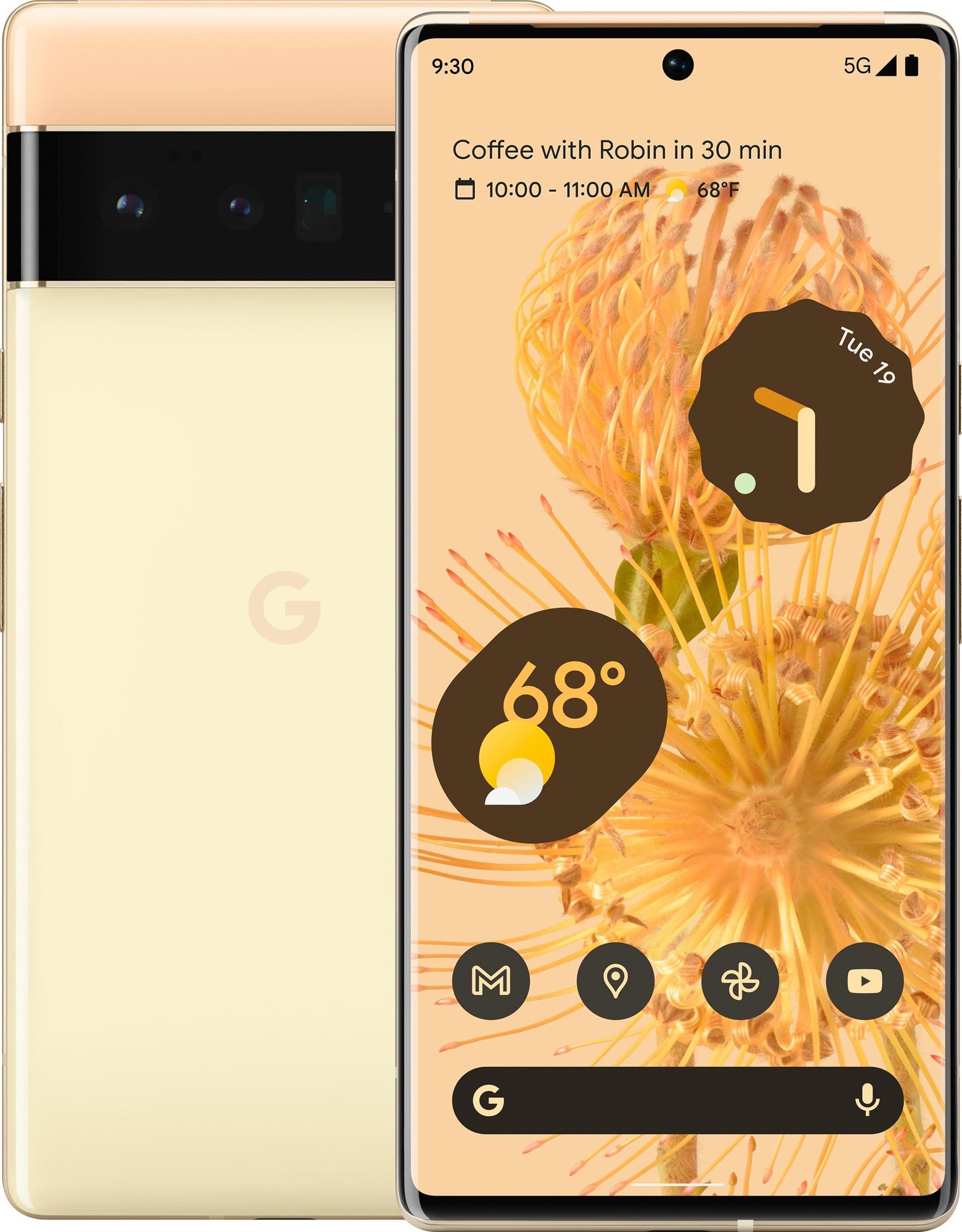 Google Pixel 6 Pro 5G 12GB/128GB sárga Mobiltelefon