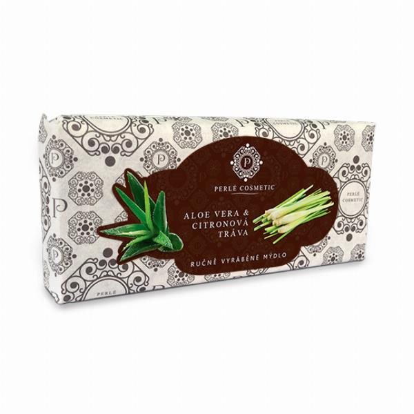 Perlé Cosmetic Aloe vera a citrónová tráva – mydlo Tuhé mydlo