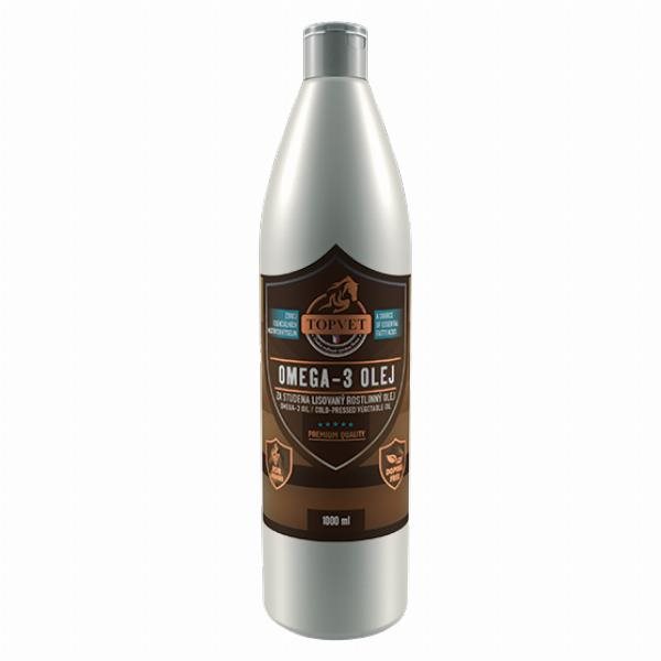 Topvet Omega-3 olej 1 l Doplnok stravy pre kone