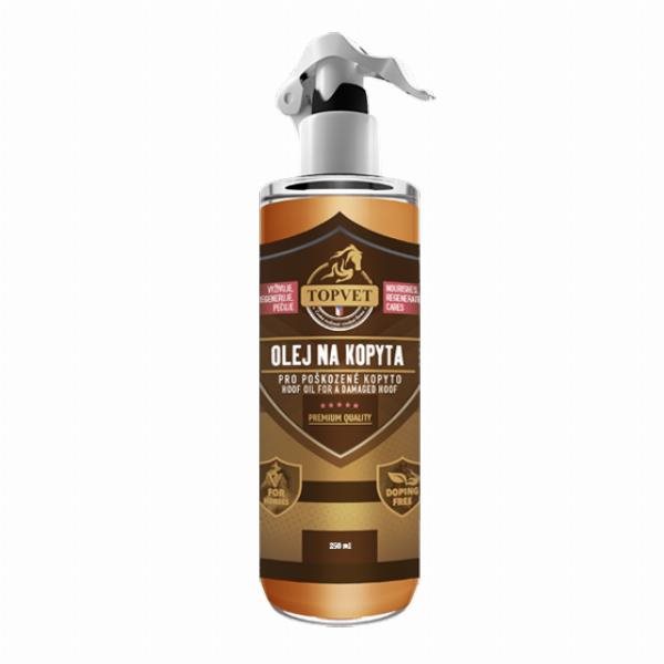 Topvet Olej na kopytá pre poškodené kopyto 250 ml Olej