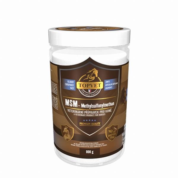 Topvet MSM 800 g Doplnok stravy pre kone