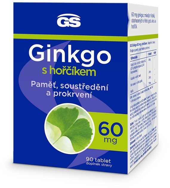 GS Ginkgo 60 mg s hořčíkem, 90 tablet Ginkgo Biloba