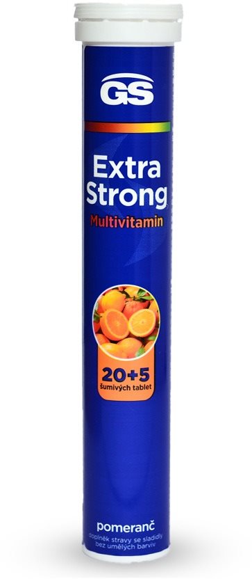 GS Extra Strong Multivitamin pomeranč, 20+5 šumivých tablet...