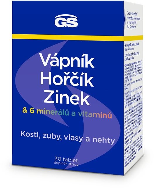 GS Vápník, hořčík, zinek, 30 tablet Minerály