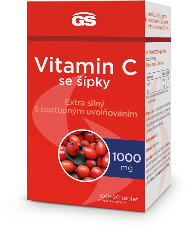 GS Vitamin C1000 se šípky, 100+20 tablet  Vitamín C