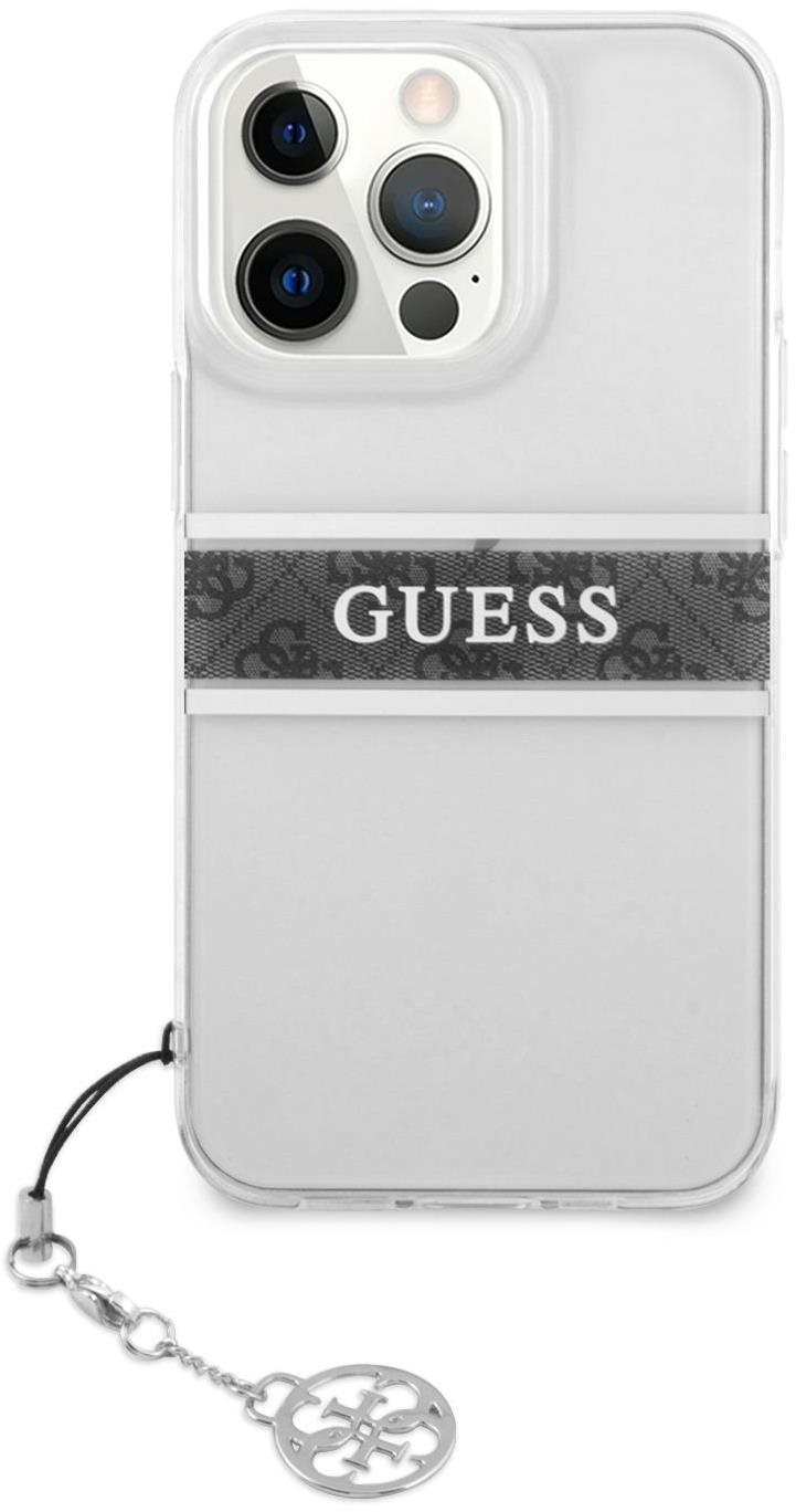 Coque arriere Guess PC/TPU 4G Grey Stripe pour Apple iPhone 13 Pro...