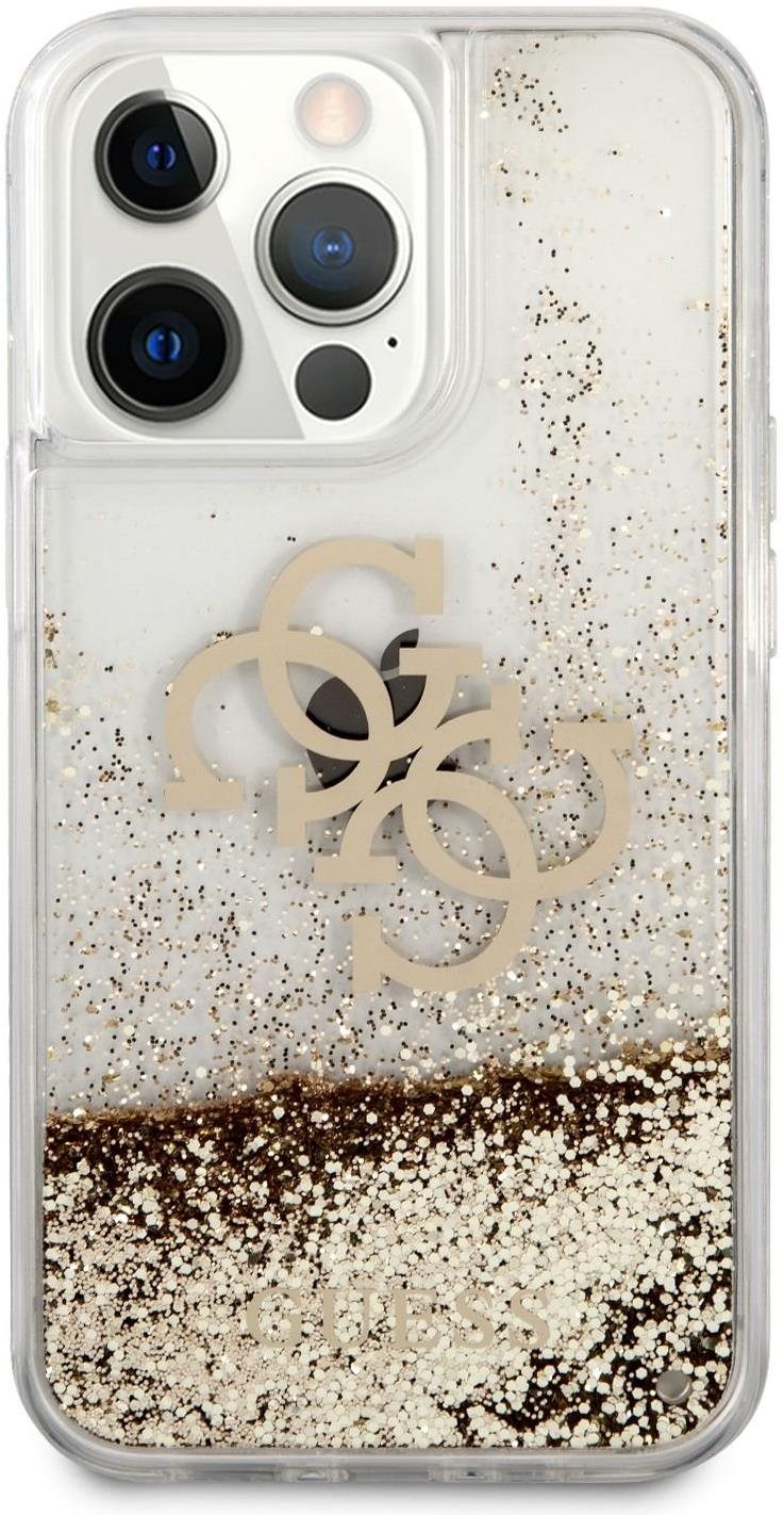 Guess TPU Big 4G Liquid Glitter Gold Back Cover for Apple iPhone 13...