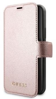 Guess Iridescent for Apple iPhone 12/12 Pro, Pink Phone Case