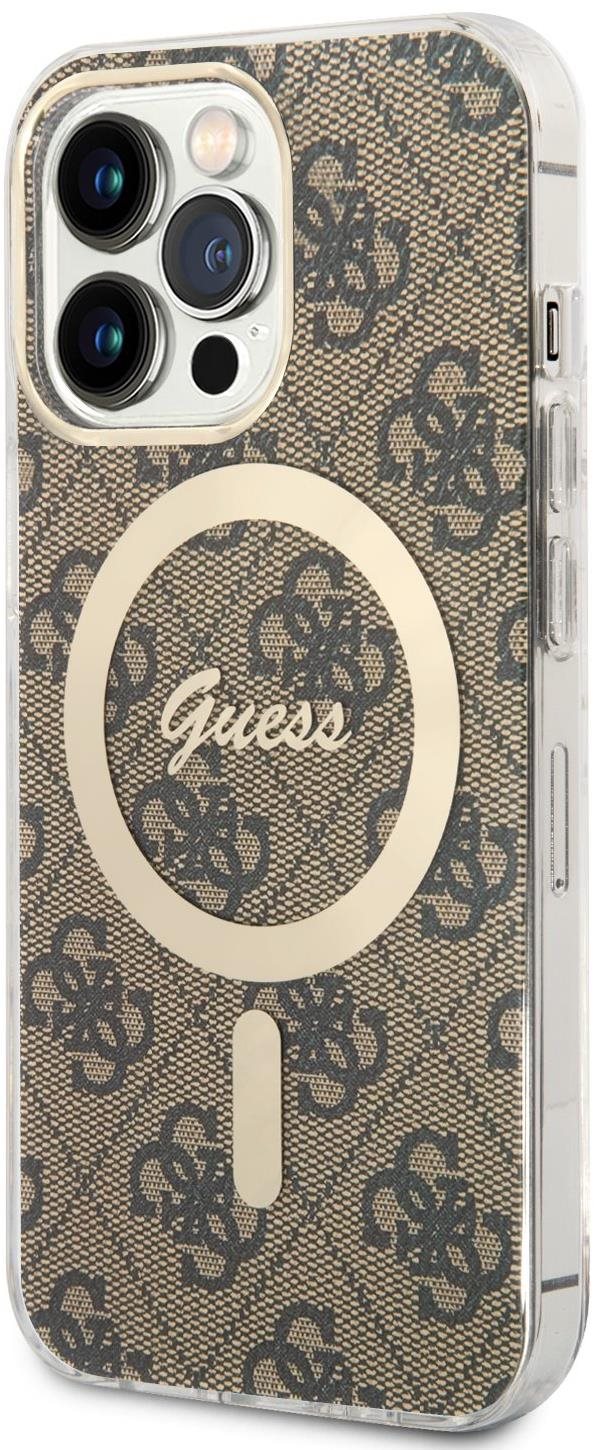 Guess 4G IML MagSafe kompatibilis iPhone 13 Pro hátlap tok, barna...