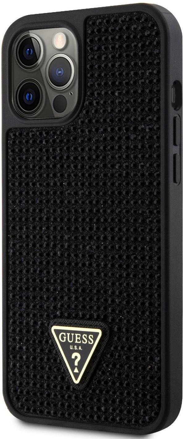 Guess Rhinestones Triangle Metal Logo Cover für iPhone 12 Pro Max...