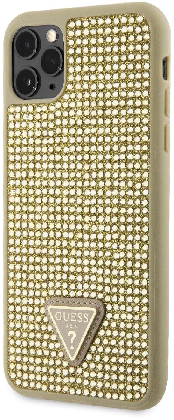 Guess Rhinestones Triangle Metal Logo iPhone 11 Pro Max aranyszín...