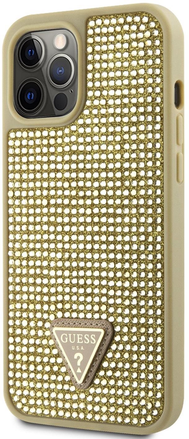 Guess Rhinestones Triangle Metal Logo Cover für iPhone 12 Pro Max...