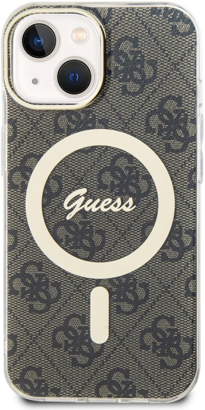 Guess IML 4G MagSafe Zadný Kryt na iPhone 15 Brown Kryt na mobil