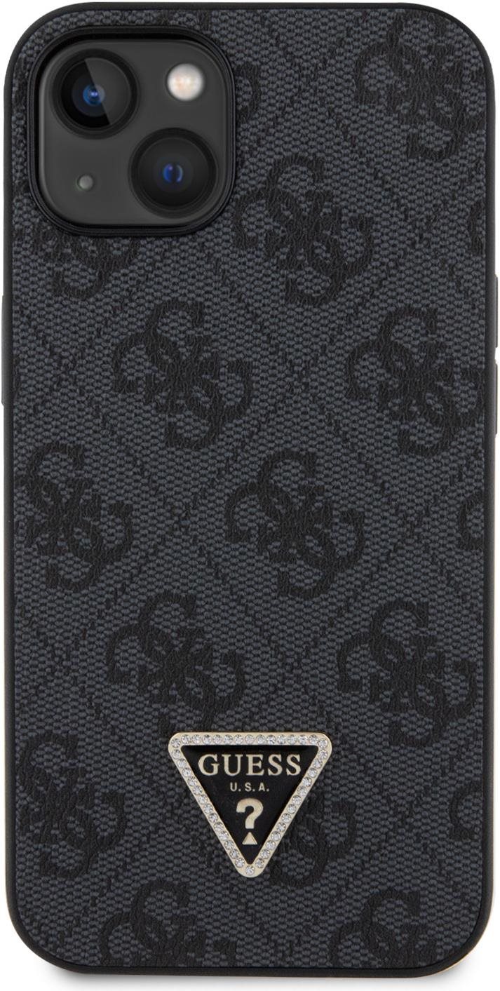 Guess PU 4G Strass Triangle Metal Logo Back Cover für iPhone 15...