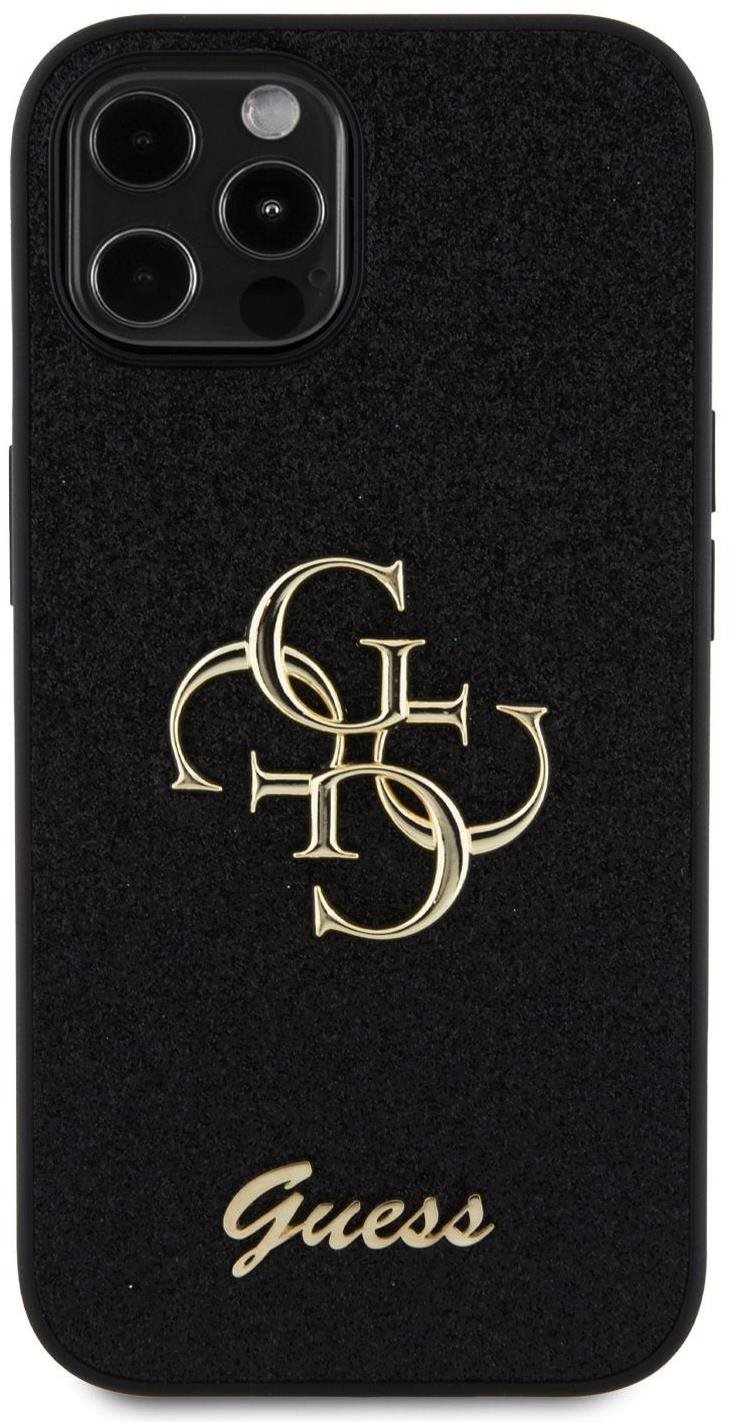 Guess PU Fixed Glitter 4G Metal Logo Zadný Kryt na iPhone 12/12 Pro...