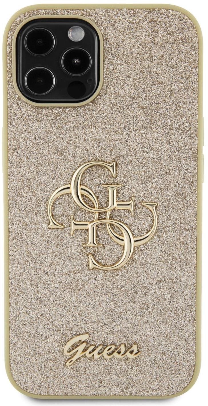 Guess PU Fixed Glitter 4G Metal Logo Zadný Kryt na iPhone 12/12 Pro...