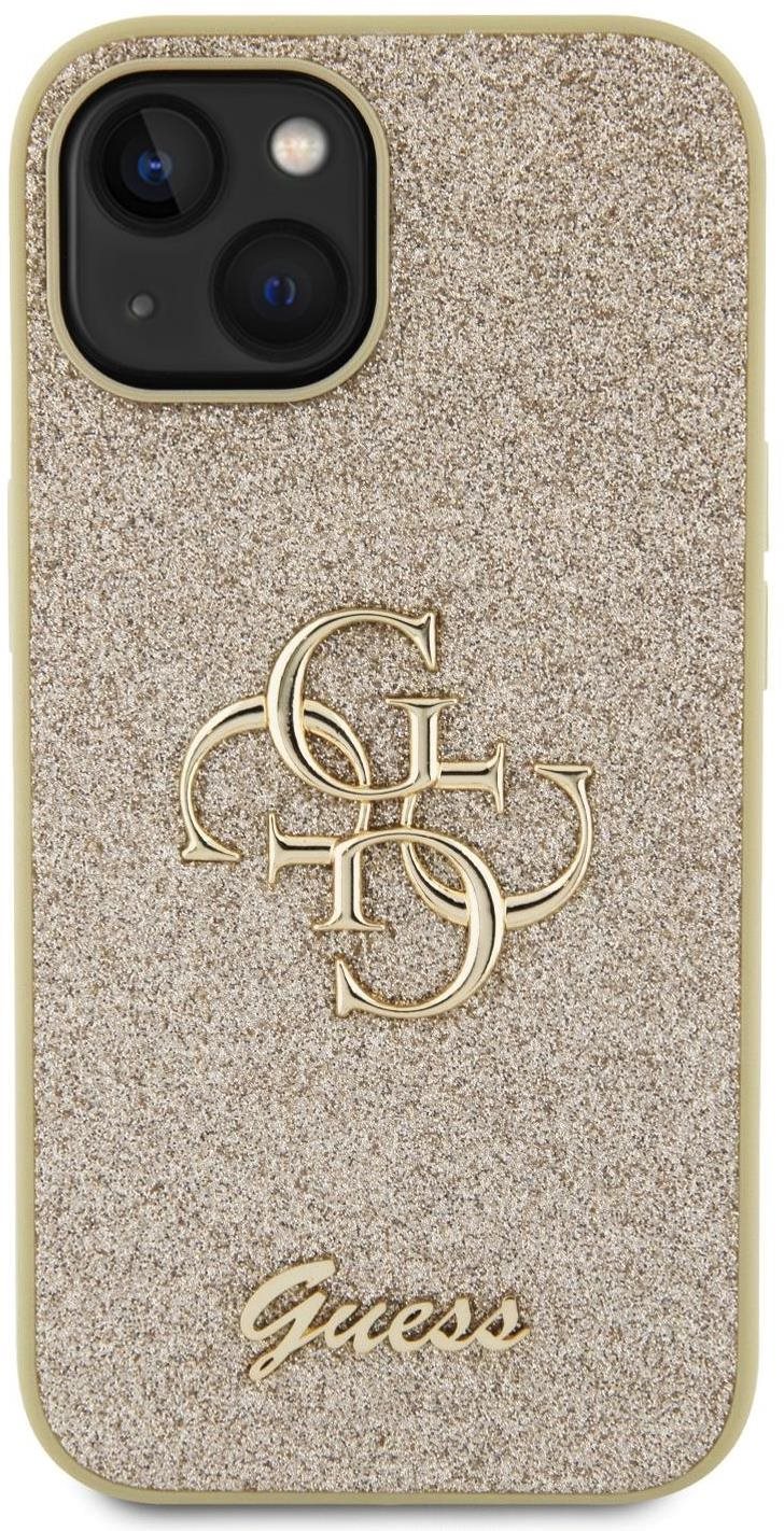 Guess PU Fixed Glitter 4G Metal Logo Zadný Kryt na iPhone 13 Gold...
